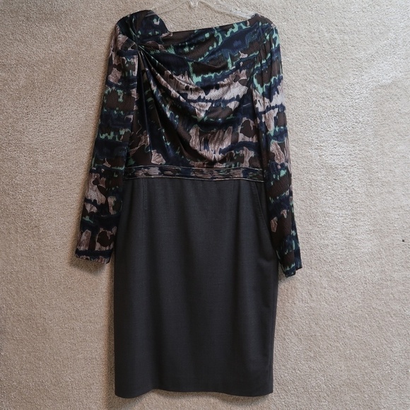 Rachel Roy Signature 90%Silk Stretch Top‎ Wool Lined Bottom Dress Never Used - Picture 1 of 14
